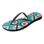 Het leuke naadloze pixelsushi-cartoon patroon beve teenslippers (Schuin)