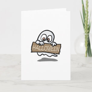 Het leuke ontwerp van het Spook van Halloween Kaart