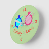Het leuke Paar van de Schildpad Ronde Klok (Hoek)