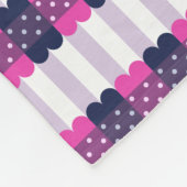 Het Leuke Paarse en Roze Patroon van Girly Fleece Deken (Hoek)