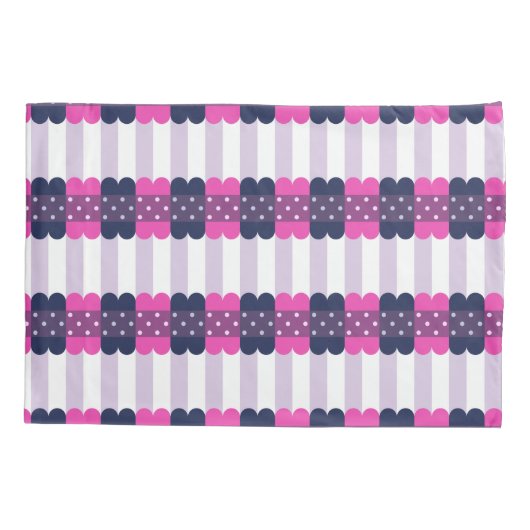 Het Leuke Paarse en Roze Patroon van Girly Kussensloop (Achterkant)