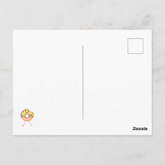 Het leuke Patroon van de Doughnut Briefkaart (Achterkant)