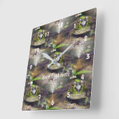 Het leuke Patroon van de Natuur van het Gezicht Vierkante Klok (Hoek)