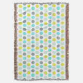 Het leuke Patroon van de Stip van de Munt Aqua Deken (Voorkant Verticaal)