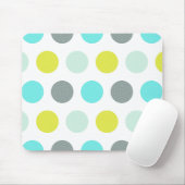 Het leuke Patroon van de Stip van de Munt Aqua Muismat (Met muis)