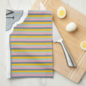 Het leuke Patroon van de Strepen van de Stip van Theedoek (Quarter Fold)