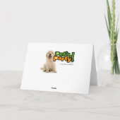 Het leuke Pug Puppy met Rood nam Valentijn toe Feestdagen Kaart (Achterkant)