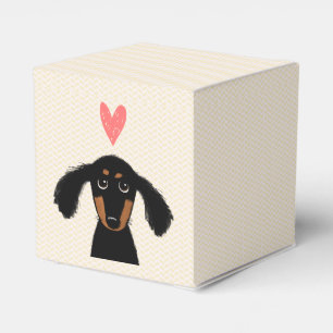 Het leuke Puppy van de Tekkel met Hart Bedankdoosjes