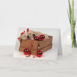 Het leuke "puppy" van Labrador met Feestdagen Kaart