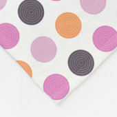 Het leuke Retro Oranje Paarse Roze Patroon van de Fleece Deken (Hoek)