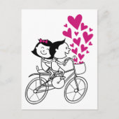 Het leuke romantische paar van de Valentijnsdag op Feestdagenkaart (Voorkant)