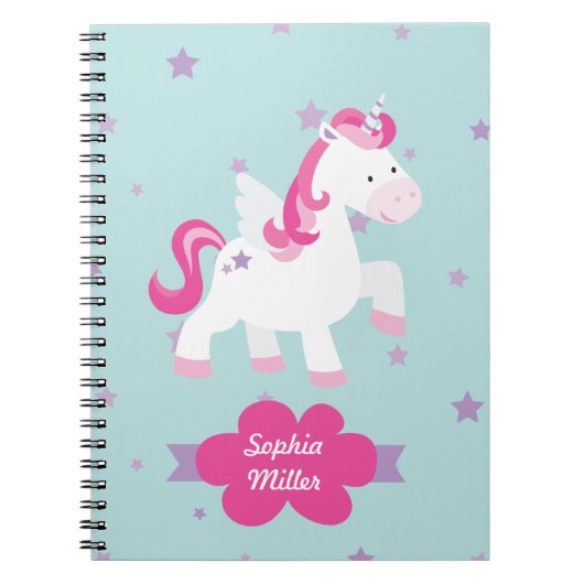 Het leuke Roze Gepersonaliseerde Magische Notitieboek (Voorkant)