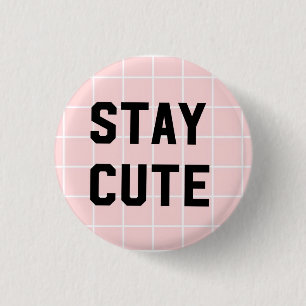 Het Leuke/Roze Net van het verblijf Ronde Button 3,2 Cm