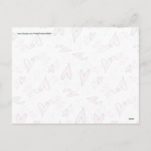 Het leuke Roze Ontwerp van de Valentijnsdag van de Feestdagenkaart (Achterkant)