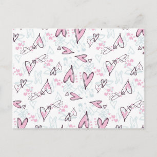 Het leuke Roze Ontwerp van de Valentijnsdag van de Feestdagenkaart