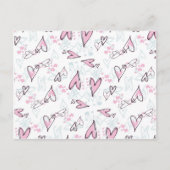 Het leuke Roze Ontwerp van de Valentijnsdag van de Feestdagenkaart (Voorkant)