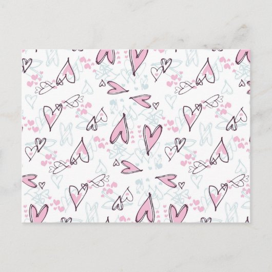 Het leuke Roze Ontwerp van de Valentijnsdag van de Feestdagenkaart (Voorkant)