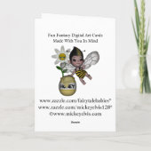 Het leuke Schattige Baby stuntelt de Honing van de Kaart (Achterkant)