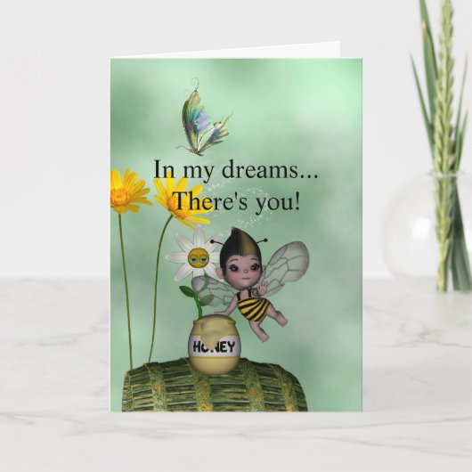 Het leuke Schattige Baby stuntelt de Honing van de Kaart (Voorkant)