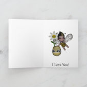 Het leuke Schattige Baby stuntelt de Honing van de Kaart (Binnen)