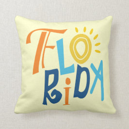 Het leuke typografische design van Florida Kussen