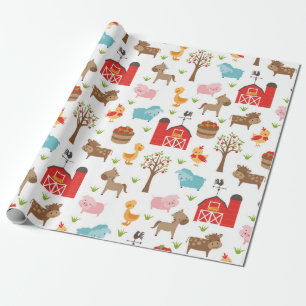Het leuke Verpakkende Document van de Dieren van Cadeaupapier