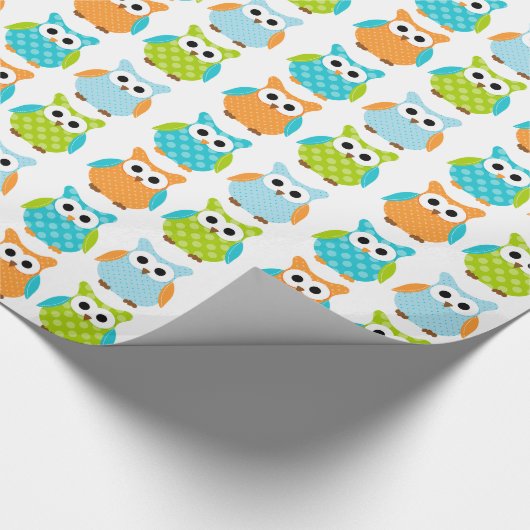 Het leuke Verpakkende Document van de Uil van de Cadeaupapier (Hoek)