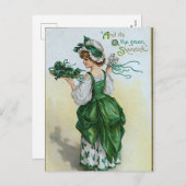 Het leuke vintage briefkaart van de Dag van (Voorkant / Achterkant)