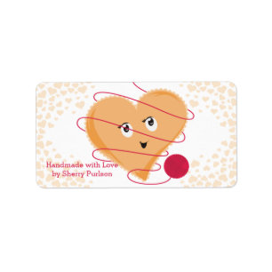 Het leuke vintage stijlhart breien haakt garen etiket