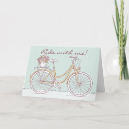 Het leuke Vintage Wenskaart van de Mand van de Kaart