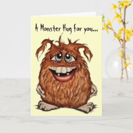 Het leuke Wenskaart van de Omhelzingen van het Kaart (Gele Bloem)