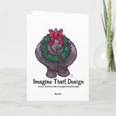 Het leuke Wenskaart van de Vakantie Hippo Feestdagen Kaart (Achterkant)