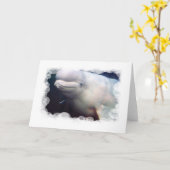 Het leuke Wenskaart van de Walvis van de Beloega Kaart (Gele Bloem)