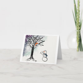 Het leuke wenskaart van het de vakantieseizoen van feestdagen kaart