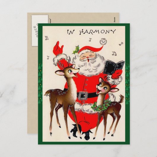 Het leuke Zingende Briefkaart van Kerstmis van de (Voorkant / Achterkant)