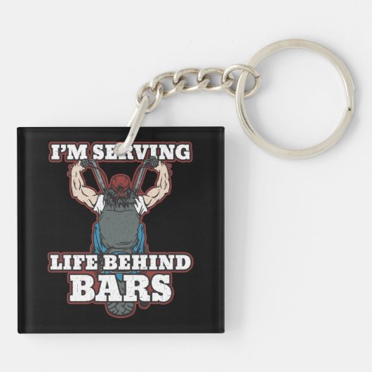 Het leven achter Bars Biker Sleutelhanger (Achterkant)