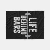 Het leven achter Bars Gewicht Hefbare Gym Workout  Fleece Deken (Voorkant (Horizontaal))