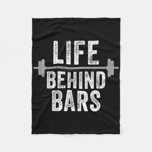 Het leven achter Bars Gewicht Hefbare Gym Workout  Fleece Deken (Voorkant)