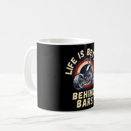 Het leven achter    BarsMotorcycle Koffiemok (Voorkant links)