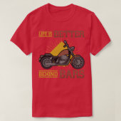 Het leven achter de bars chopper biking t-shirt (Design voorkant)