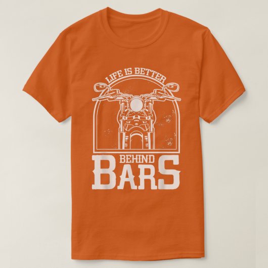 Het leven achter de bars-chopper Custombike Moto T-shirt (Design voorkant)
