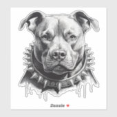 Het leven als Bull Terrier met Spike Caller Sticker (Vel)