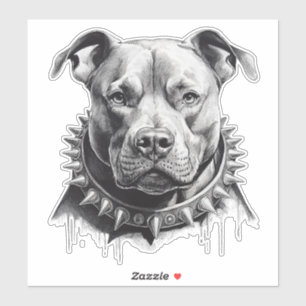 Het leven als Bull Terrier met Spike Caller Sticker
