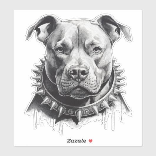 Het leven als Bull Terrier met Spike Caller Sticker (Vel)