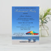 Het leven als een Beach Retirement Party Uitnodigi Kaart (Staand voorkant)