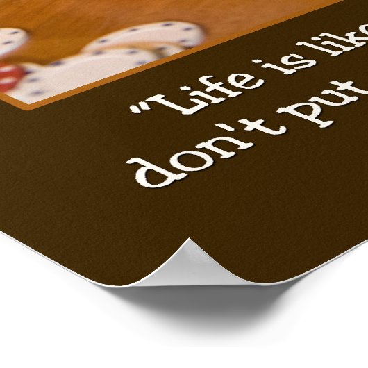 Het leven als een Spel van Poker Poster (Hoek)