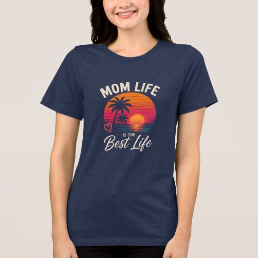 Het Leven Als Moeder Is Het Beste Leven Tri-Blend Shirt (Voorkant)