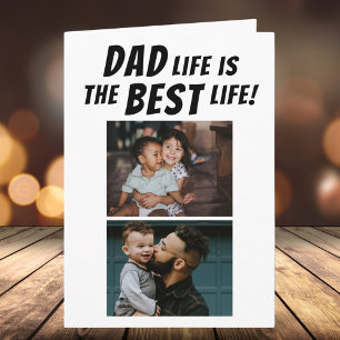 Het leven als papa is het beste leven 3 foto's Vad Kaart