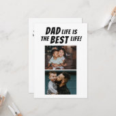 Het leven als vader is het beste leven 3 foto's Va Kaart (Voorkant / Achterkant in situ)