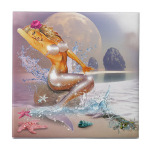 Het leven als zeemeermin tegeltje